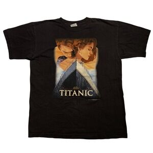 Vintage 1998 Titanic Movie Promo T-Shirt Stanley Desantis Black XL Jack Rose